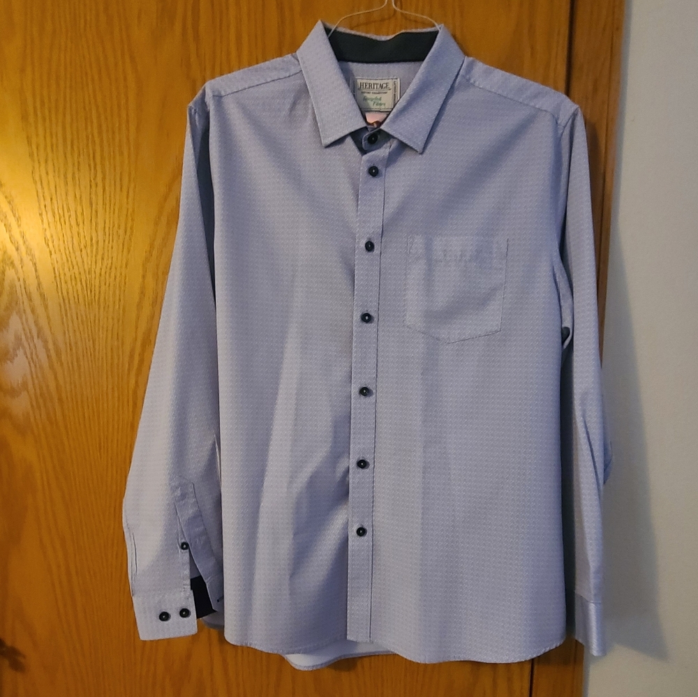 Heritage Blue Dress Shirt Classic Long-Sleeve